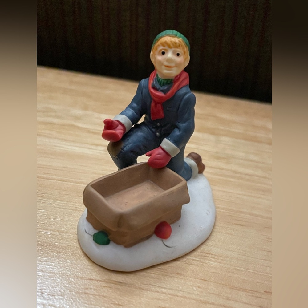 Dept 56 Heritage Village Boy Elf Figure Accessory 2" Dickens Christmas Village